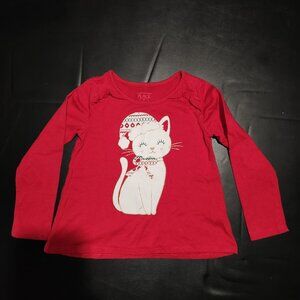 4T Children's Place Christmas Cat Shirt